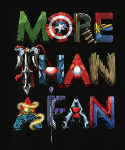 Marvel Avengers More Than A Fan Word Stack T Shirt