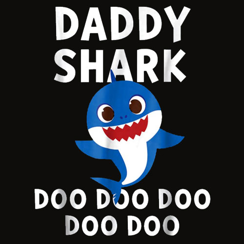 Mens Pinkfong Daddy Shark Official T shirt