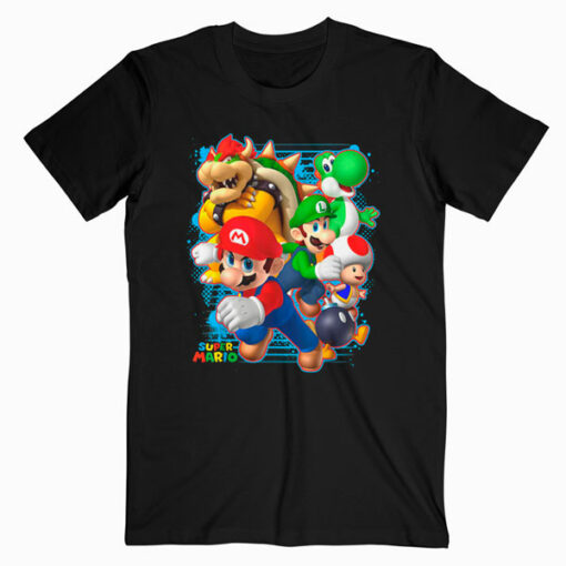Nintendo Super Mario Luigi Bowser Spray Paint T Shirt