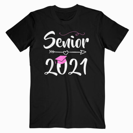 Senior 2021 Graduation Shirt Pink Tassel Class of 21 Gift T Shirt