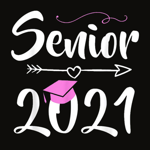 Senior 2021 Graduation Shirt Pink Tassel Class of 21 Gift T Shirt