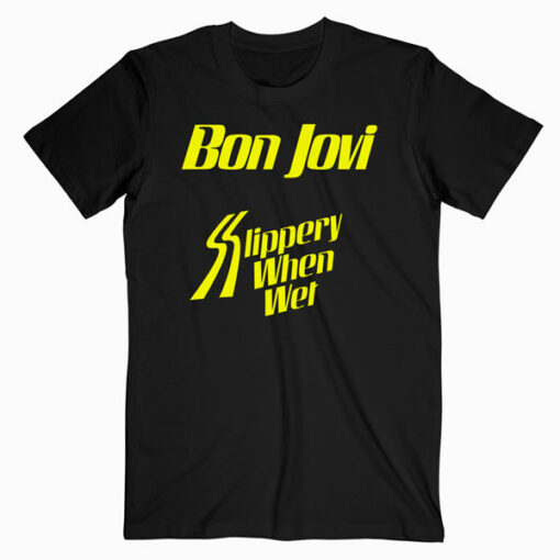 Slippery When Wet Tour Bon Jovi Band T shirt bl