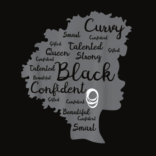 Strong Black Woman Afro Word Art Natural Hair Melanin Poppin T Shirt
