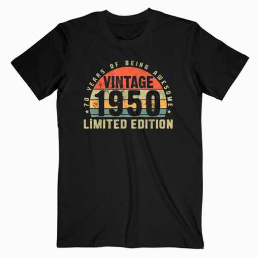 Vintage 1950 Limited Edition Outfit Retro 70th Birthday Gift T Shirt