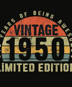 Vintage 1950 Limited Edition Outfit Retro 70th Birthday Gift T Shirt
