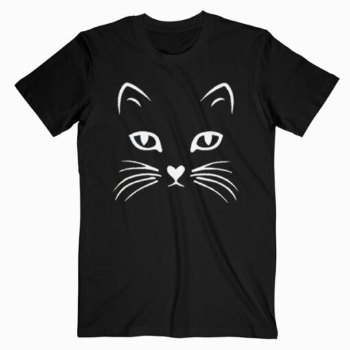 Cat Face T Shirt Halloween Tshirt For Women Girls Boys Kids T Shirt