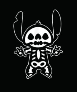 Disney Stitch Halloween Skeleton T Shirt