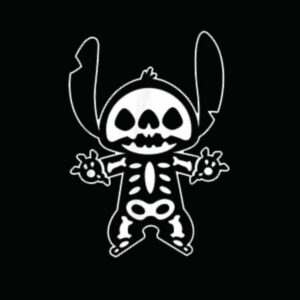 Disney Stitch Halloween Skeleton T Shirt