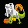 Ghost Dinosaur Funny Halloween T Rex Shirt For Boys Costume T Shirt