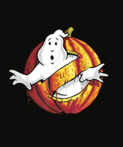 Ghostbusters Classic Logo Halloween Pumpkin Graphic T Shirt