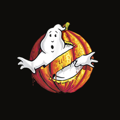 Ghostbusters Classic Logo Halloween Pumpkin Graphic T Shirt