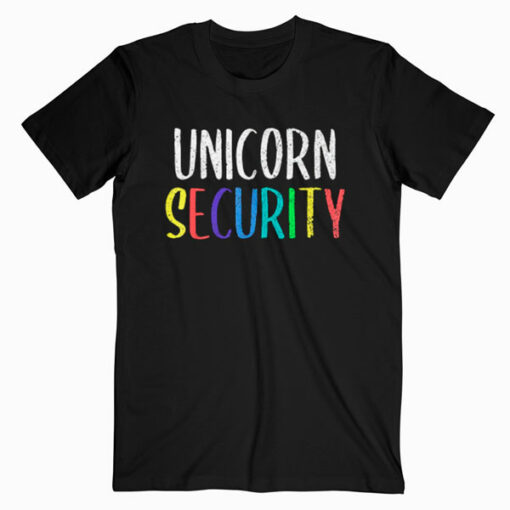 Halloween Dad Mom Daughter Adult Costume Unicorn Security T Shirt