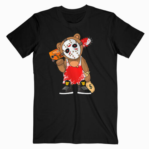 Hockey Teddy Bear Parody Horror 13th Hip Hop Halloween T Shirt