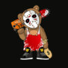 Hockey Teddy Bear Parody Horror 13th Hip Hop Halloween T Shirt