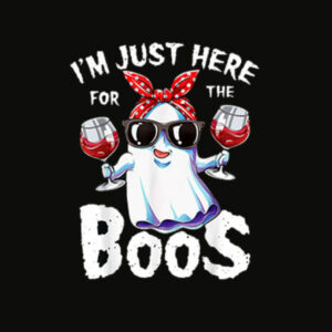 I’m Just Here For The Boos Funny Halloween Gifts Women Ghost T Shirt