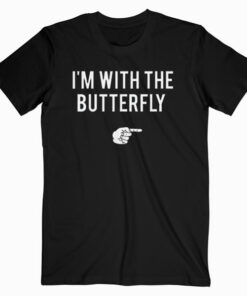 I’m With Butterfly Halloween Costume Party Matching Couples T Shirt