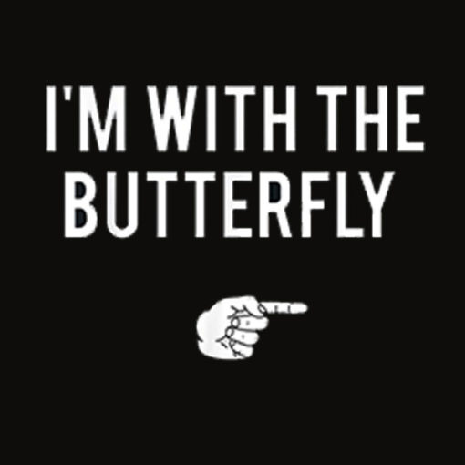 I’m With Butterfly Halloween Costume Party Matching Couples T Shirt