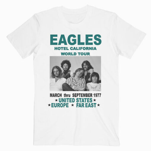 Kopoo Don Henly Glenn Frey Poster The Eagles Band Hotel California World Tour Band T Shirt