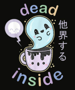 Pastel Goth Dead Inside Coffee T Shirt Creepy Kawaii Gift