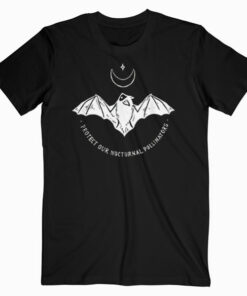 Protect Our Nocturnal Polalinators Bat with Moon Halloween T Shirt