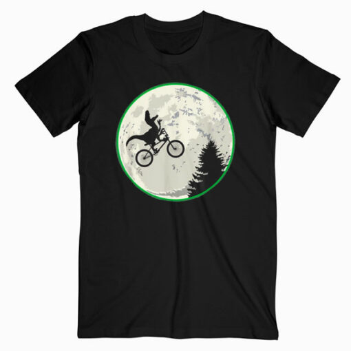 Raptor Moon Dinosaur on a Bike T Shirt