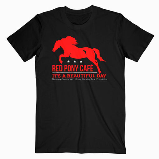 Red Pony Cafe Funny cute horse lover T Shirt