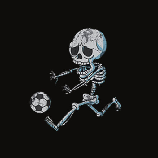 Skeleton Soccer Halloween Boys Girls Kids Men T Shirt