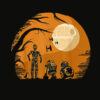 Star Wars Droids Halloween Orange Hue Death Star Portrait T Shirt