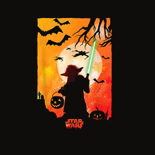 Star Wars Yoda Silhouette Halloween T-Shirt 