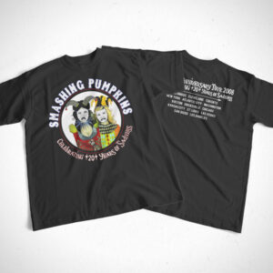 20th Anniversary Tour 2008 Smashing Pumpkins Band T Shirt Front Back Sides