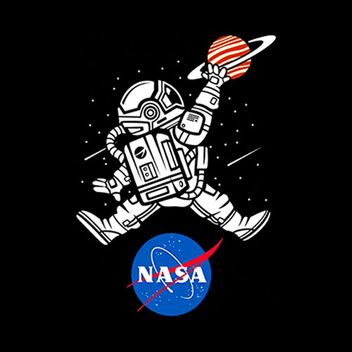 Astronaut Basketball League Slam Dunk NASA T Shirt