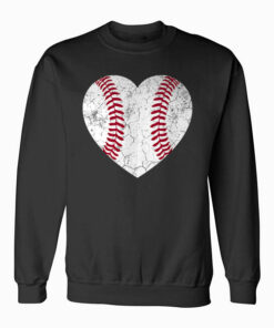 Baseball Heart Fun Mom Dad Men Women Softball Wife Gift Sweatshirt