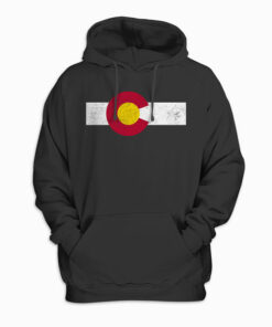 Colorado Flag vintage Distressed Hoodie