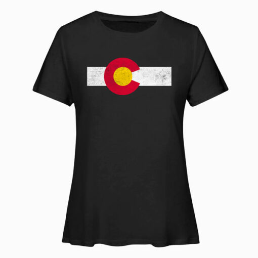 Colorado Flag vintage Distressed T Shirt