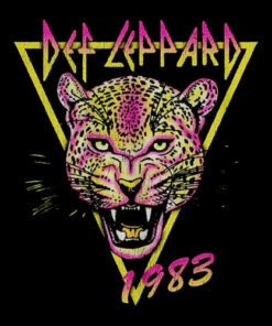 DEF LEPPARD Rock of Ages Neon Cat Band Tee - Band T Shirt