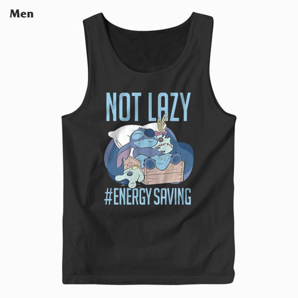 Disney Lilo & Stitch Not Lazy Energy Saving Tank Top