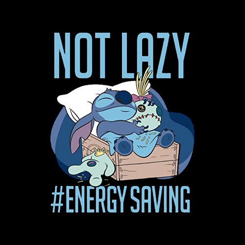 Disney Lilo & Stitch Not Lazy Energy Saving