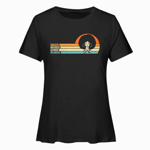 Educated Motivated African American Black Queen Melanin T Shirt