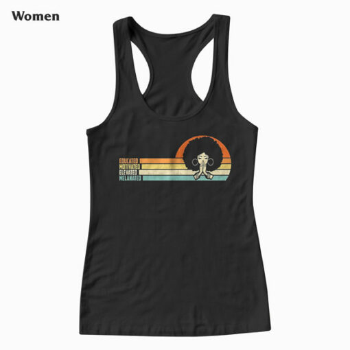 Educated Motivated African American Black Queen Melanin Tank Top