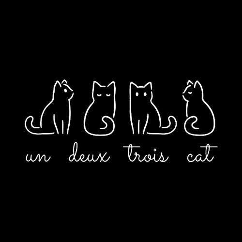 French Inspired Un Deux Trois Cat Funny French Joke Quote
