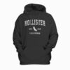 Hollister California CA Vintage Athletic Sports Design Pullover Hoodie
