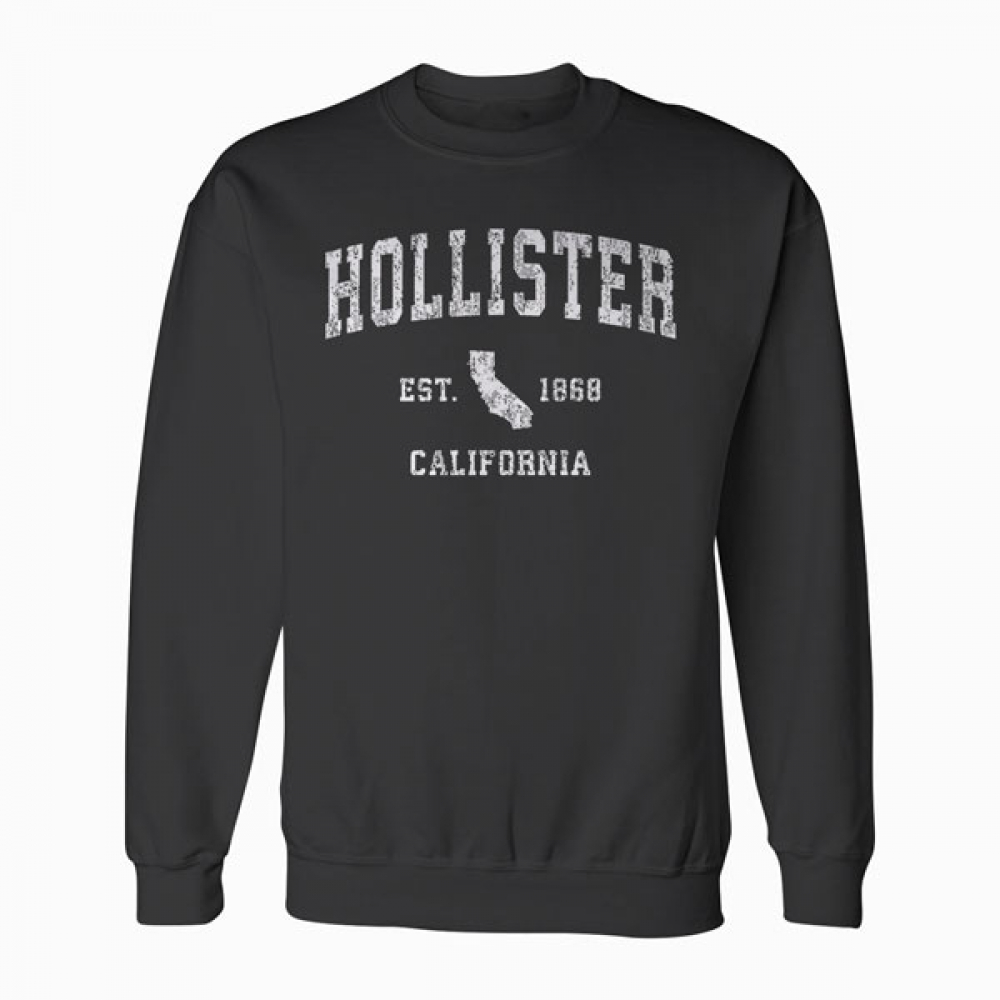 Hollister California CA Vintage Athletic Sports Design Sweatshirt
