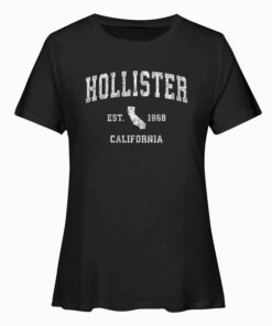 Hollister California CA Vintage Athletic Sports Design T Shirt