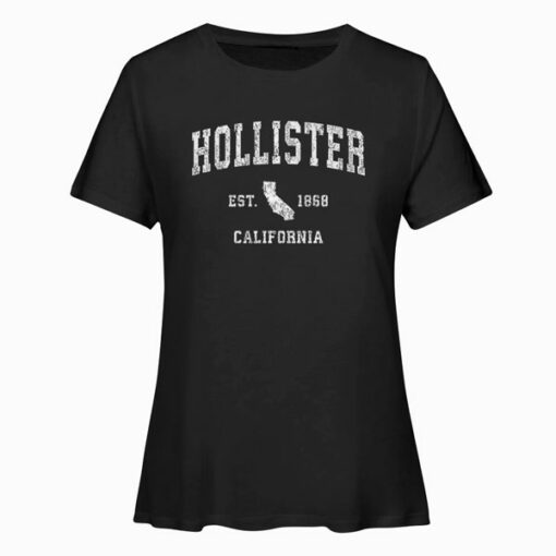 Hollister California CA Vintage Athletic Sports Design T Shirt