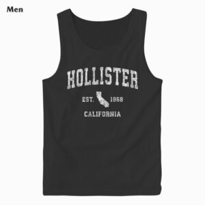Hollister California CA Vintage Athletic Sports Design Tank Top