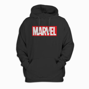 Marvel Classic Distressed Logo Hooded Sweatshirt Pullover Hoodie
