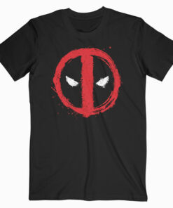 Marvel Deadpool Symbol Red Spray Paint T Shirt