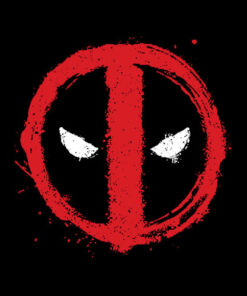 Marvel Deadpool Symbol Red Spray Paint