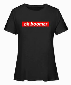 Ok Boomer Red Box Funny Trendy Meme Gen Z Christmas Gift T Shirt
