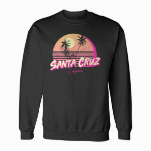 Retro Santa Cruz California Beach Sunset Sweatshirt